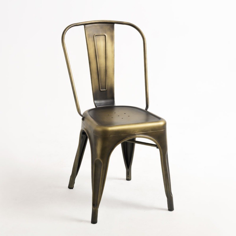 taburete TOLIX asiento madera