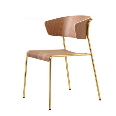 Sillón Lisa con asiento de madera