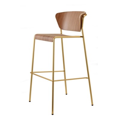 Taburete Lisa con asiento de madera 65