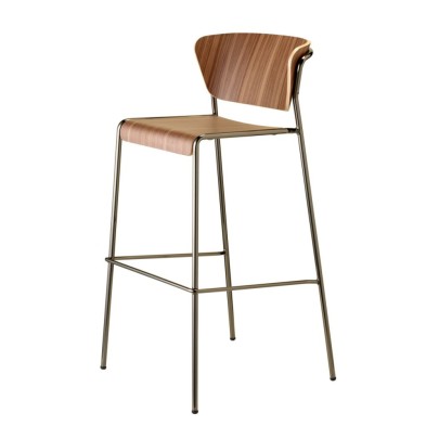 Taburete Lisa con asiento de madera 65