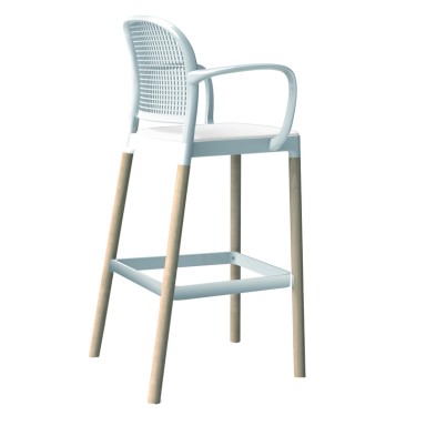 taburete PANAMA BL con brazos