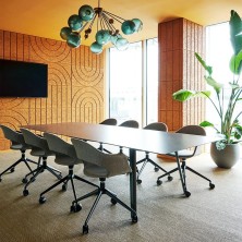 Sillón Lady B Pop con ruedas tapizado