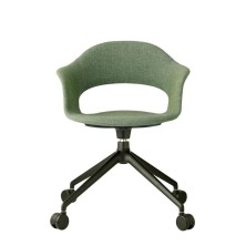 Sillón Lady B Pop con ruedas tapizado