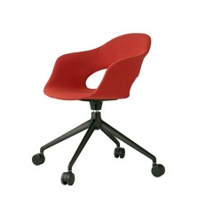 Sillón Lady B Pop con ruedas tapizado