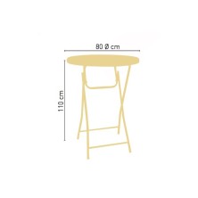 Mesa Alta Redonda Catering 80x110