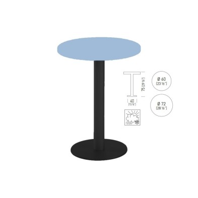 mesa Alta redonda TKITT BRK