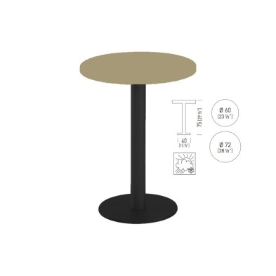 mesa Alta redonda TKITT BRK