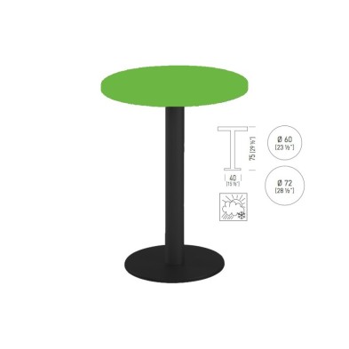 mesa Alta redonda TKITT BRK