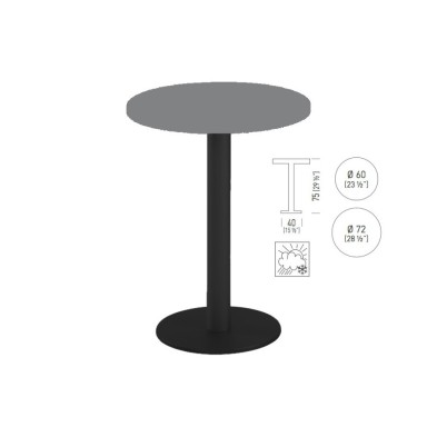 mesa Alta redonda TKITT BRK