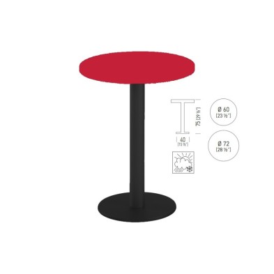 mesa Alta redonda TKITT BRK