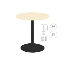 mesa redonda TKITT BTK54